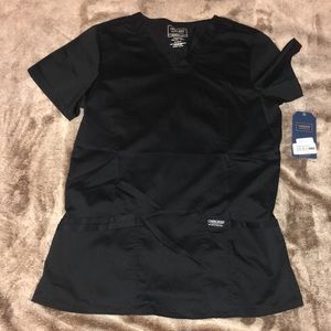 Cherokee Revolution Small Black Scrub Shirt New With Tags Never Worn
